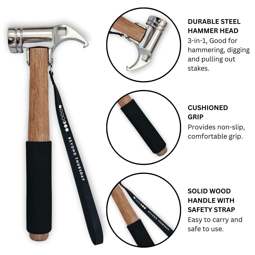 Amazon.com: Camping Hammer for Tent Camping- High-Quality Steel