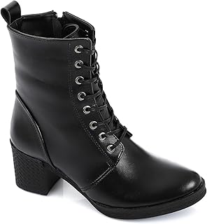 اكس او ستايل بوت بطول الكاحل من الجلد - 1417