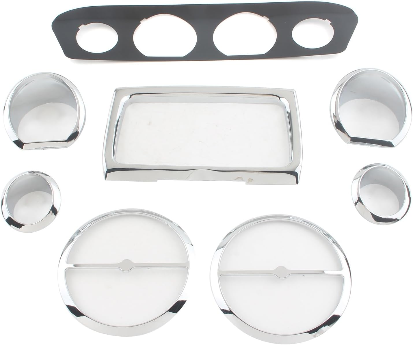Chrome Inner Fairing Trim Speedometer Gauge Cover Bezel Trim Compatible with Harley Touring Electra Glide Street Glide Ultra Limited Tri Glide 2014-2024