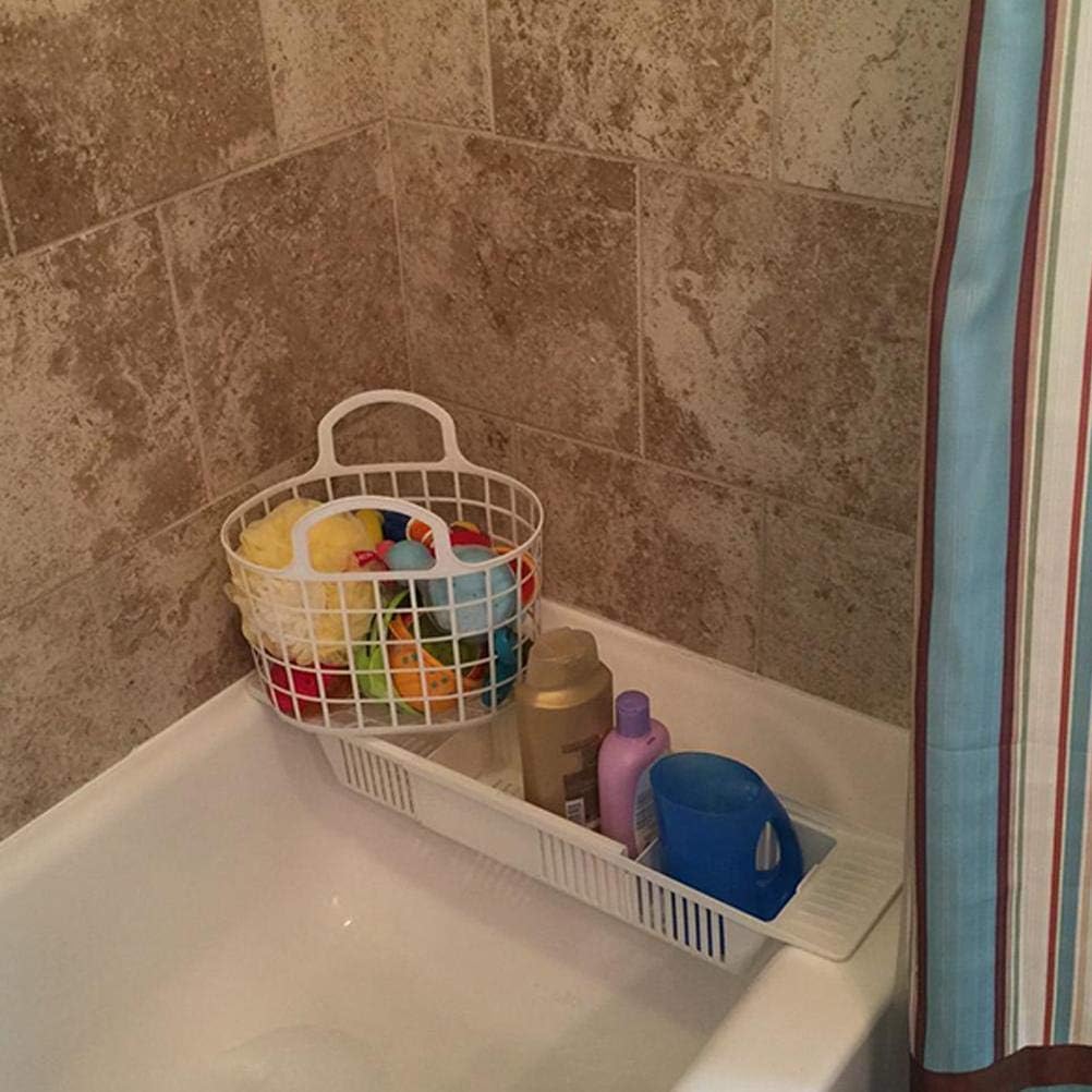 TOPINCN Bathtub Tray, Bath Tub Tray Expandable Bathroom Tray Bath Tub Tray Bridge Shower Shelves Organize Tray Bathtub Accessories