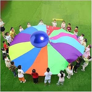 Amazon.com: YAOJIA Play Parachute for Kids Kids Play Parachute Rainbow ...