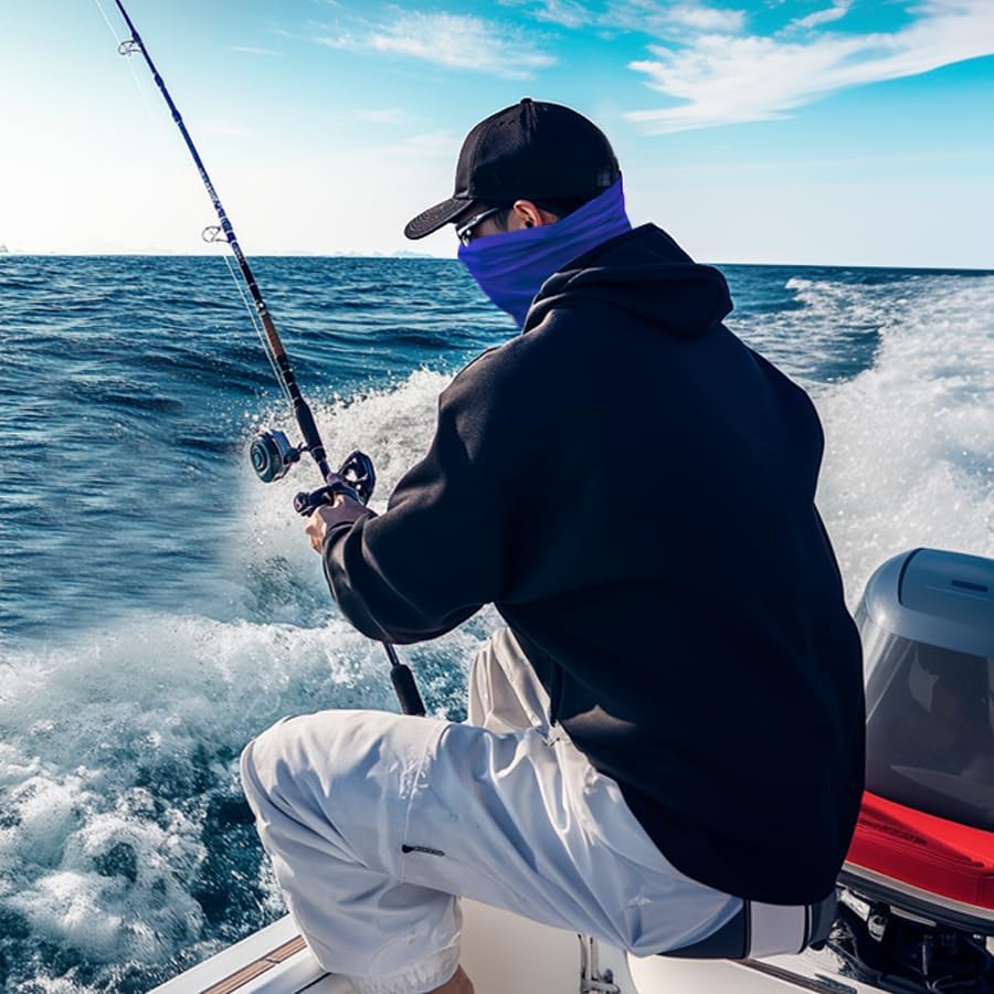 Fishing Neck Gaiter, Sun Protection Face Mask, Cooling Neck Shield Scarf Cycling Balaclava Bandana for Men and Women - Image 4