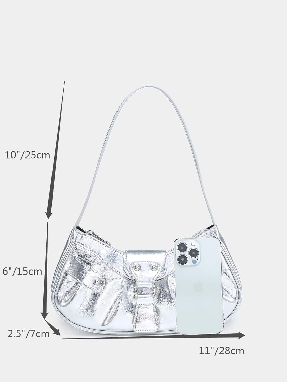 Verdusa Women's Pleated Hobo Shoulder Bag PU Leather Clutch Handbag - Image 2