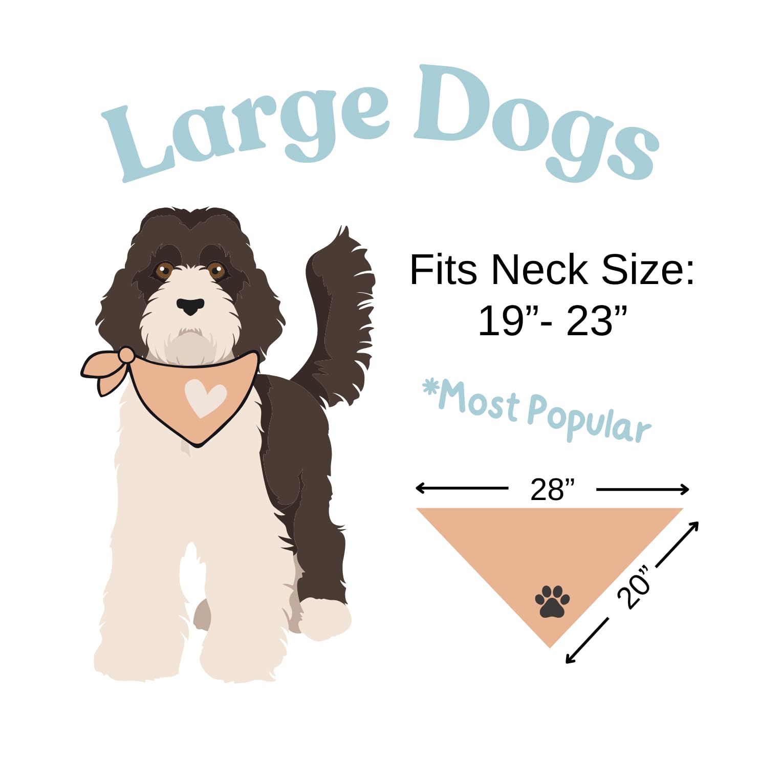 Bandana pour chien Barkday Pawty - Beige - Boho Simple - Taille XL
