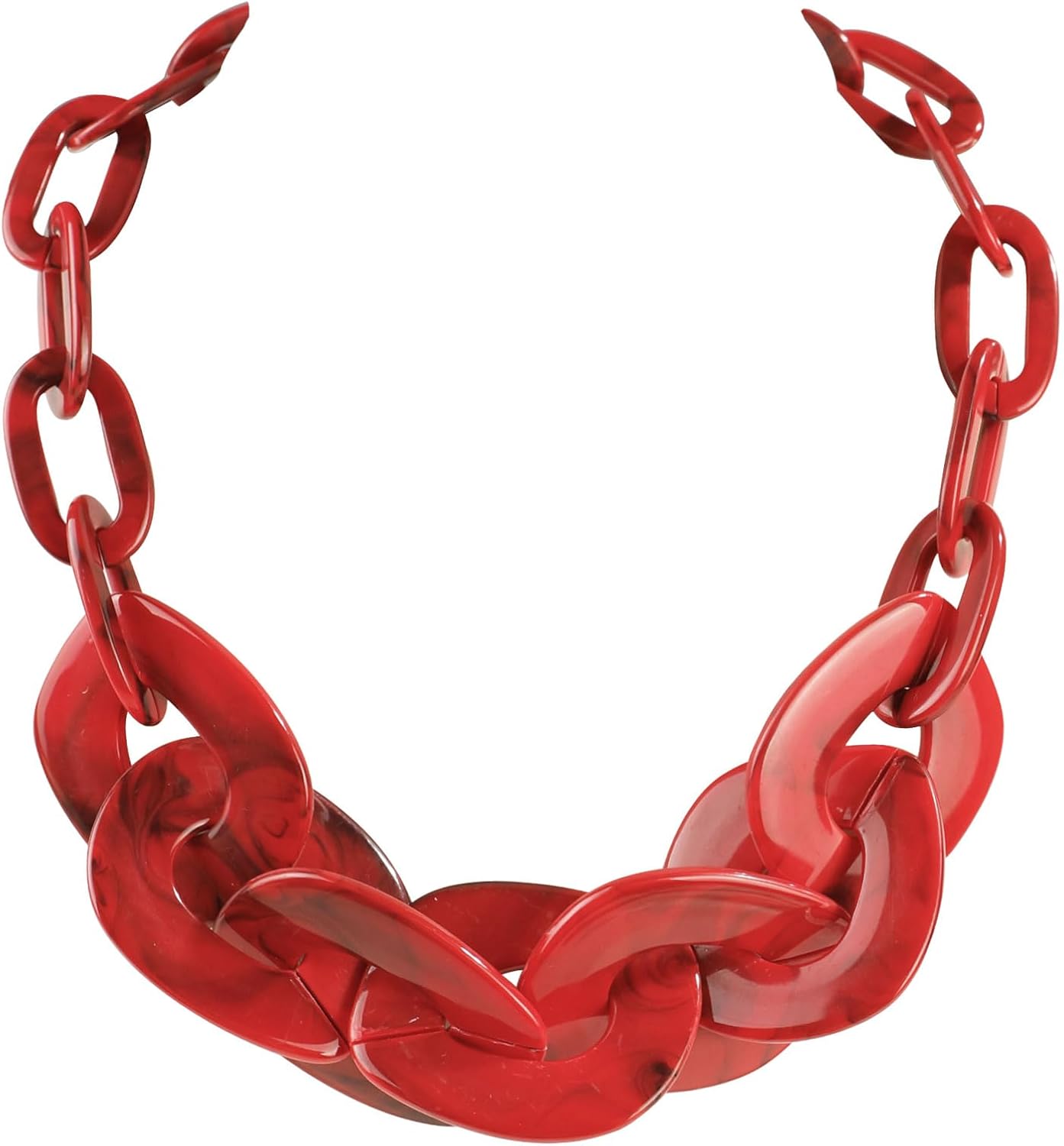 Statement Chunky Acrylic Collar Necklace for Women, Acrylic Chain Link Necklace Jewelry Gifts
