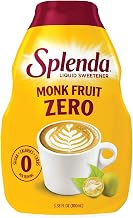 SPLENDA Monk Fruit Liquid Zero Calorie Sweetener Drops, 3.38 Fl Oz Bottle (Pack of 1)
