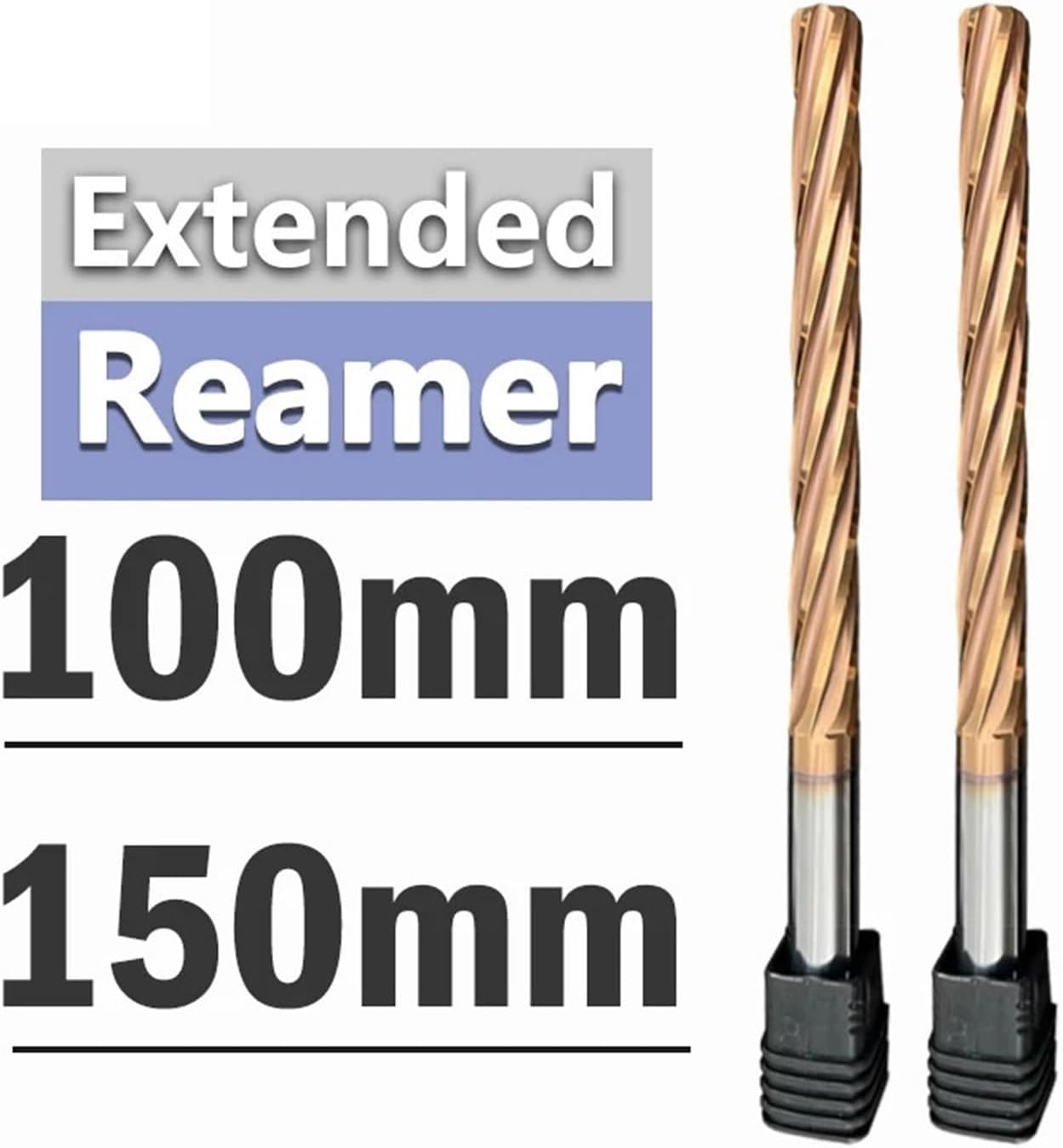100mm Machine Reamer HRC60 Coated Spiral Groove Tolerance H7 Harened Steel Metal Cutter CNC Turning Hole