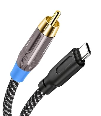 6 FT USB C to Coaxial Cable Male Type-c to Digital coaxial Audio Interface Adapter, It can Output 32-bit/384kHz Digital Audio Signals for dac amp Sound Preamp Amplifier