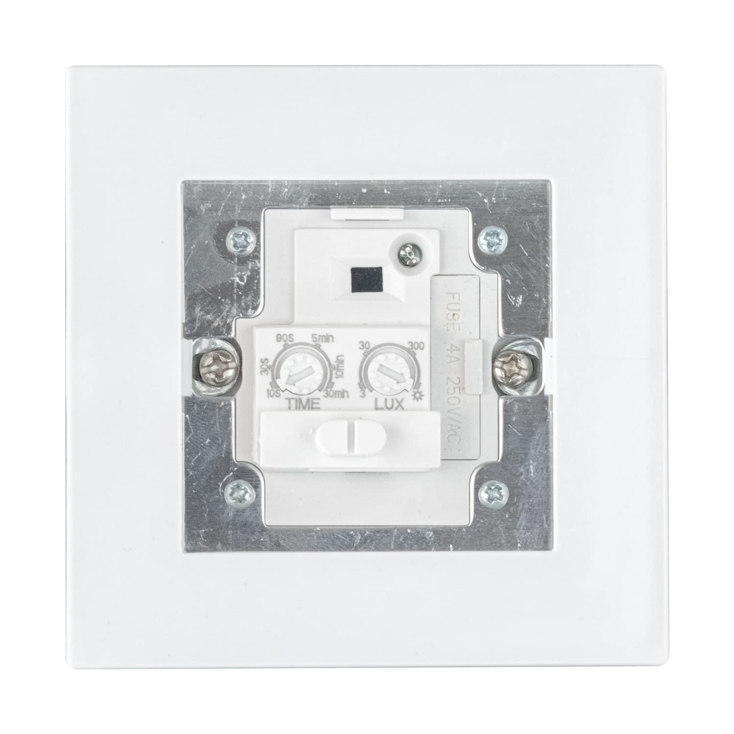 POPP® Electric Detector de Movimiento PIR Interior Empotrable Pared, IP20 300W/1200W 220-240V IP20 SM-002 160º (Pack 5 Unidad)