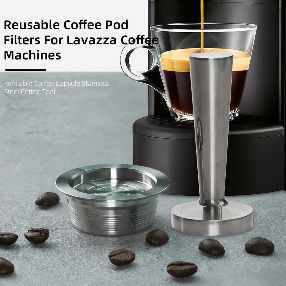 Set di cialde da caffè ricaricabili color argento per macchina Mio Jolie