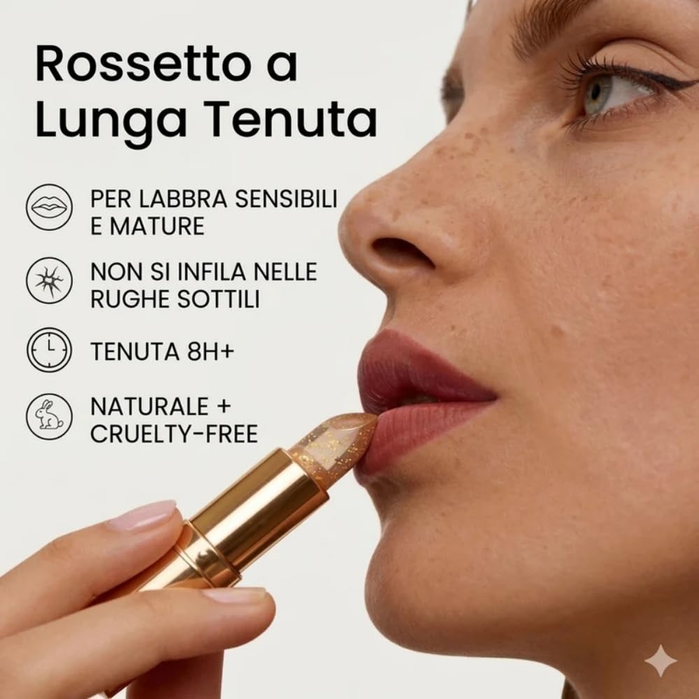 Nymevia - Rossetto che si adatta al pH, 24 ore di tenuta, trasparente, idratante,per donne di ogni tipo di pelle