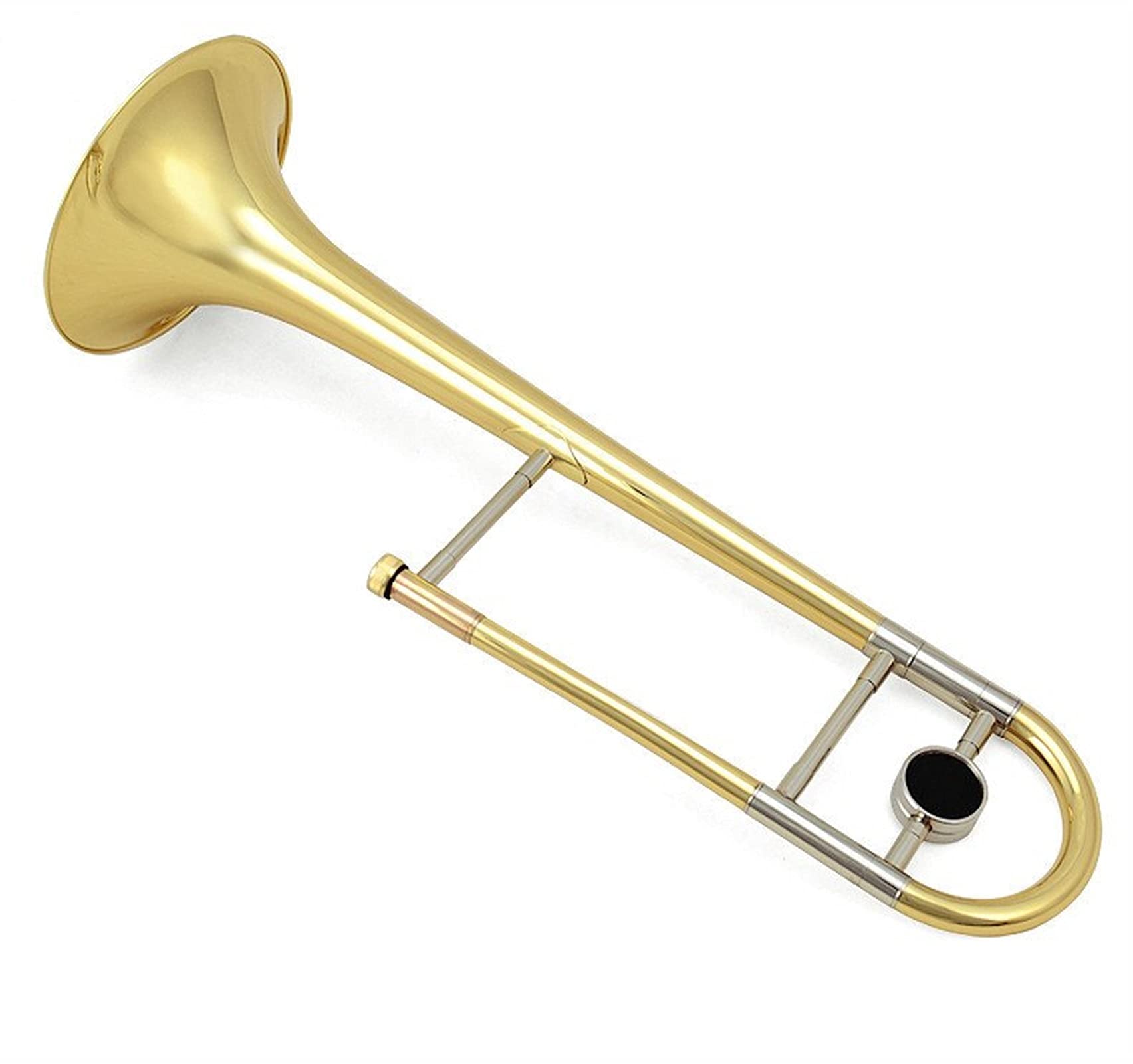 Trombón Estudiante Nuevo BB Tenor Trombone Student Tenor Trombone Silver and Gold Placking Kit trombón (Color : Gold)