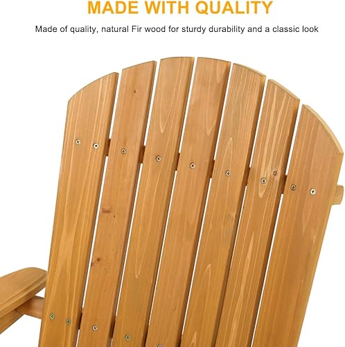 Miniatura 6 de Silla de patio plegable de madera para césped al aire libre, madera Adirondack para jardín, patio, porche, piscina, cubierta, chimenea, sillas de