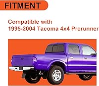 Vista 2 de ECOTRIC Aletas de barro compatibles con Toyota Tacoma 1995-2004 4x4 Prerunner con ruedas de 6 lengüetas, 4 guardabarros guardabarros protector