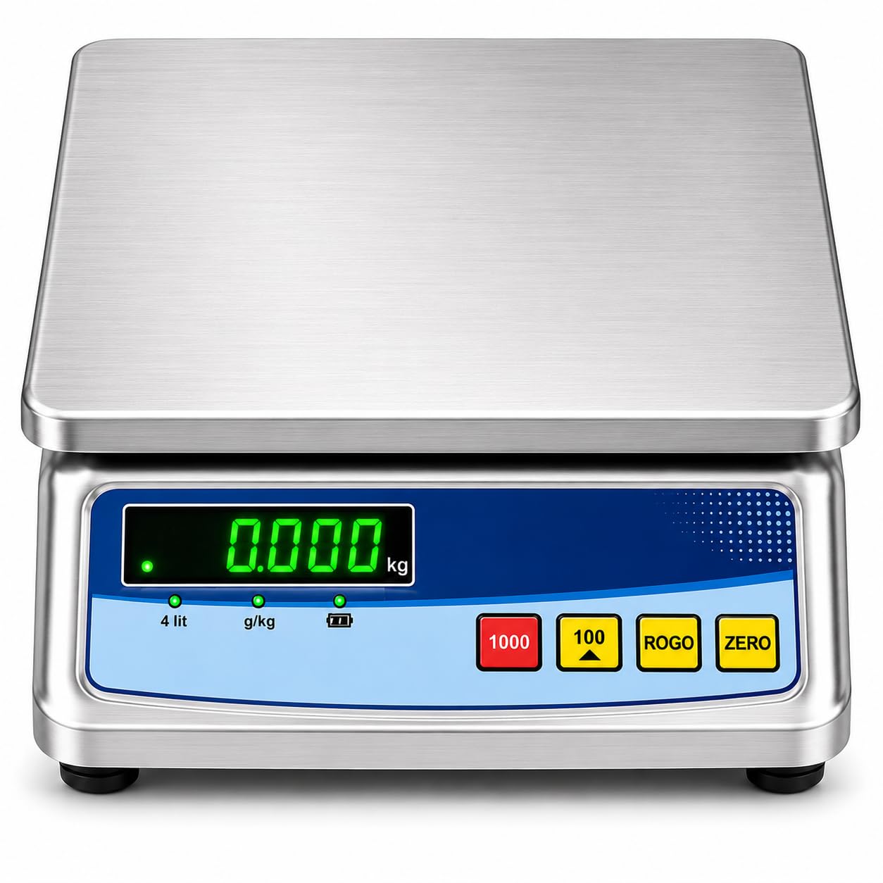Digital Weighing Scale with Green LED Display, Stainless Steel Electronic Weight Machine with 6V Rechargeable Battery for Shop, Grocery, Kitchen & Commercial Use-picture-28