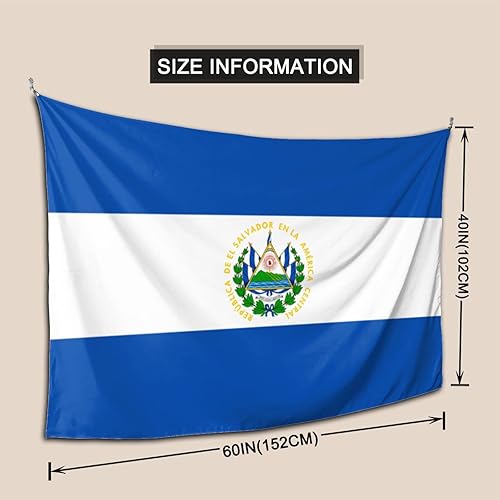 Miniatura 7 de LIFANGMI Tapiz de bandera de El Salvador de 60 x 40 pulgadas, tapiz decorativo para dormitorio, sala de estar, dormitorio universitario