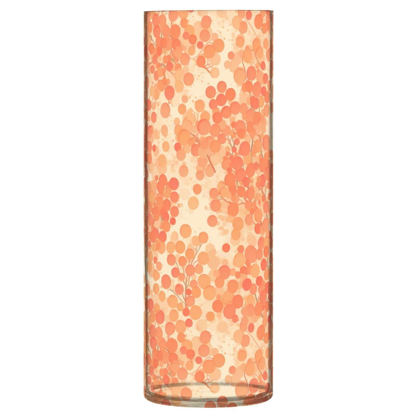 Grand vase plastique pois rouges 30x10 cm pour centres de table