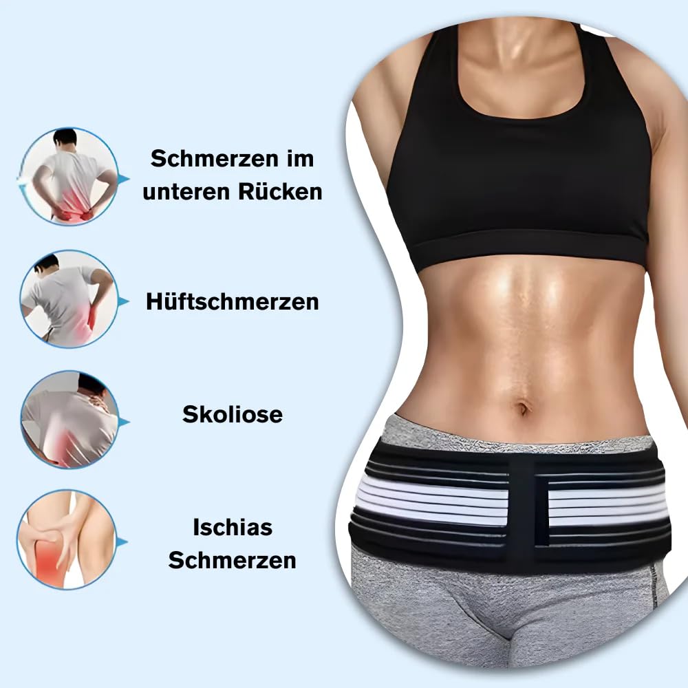 Orthogürtel Ischias Gürtel – Orthopädischer Rückenkomfort-Gürtel für Bandscheiben-Unterstützung, Beckengurt & Hüftgurt, natürliche Linderung von Ischias- und Rückenschmerzen