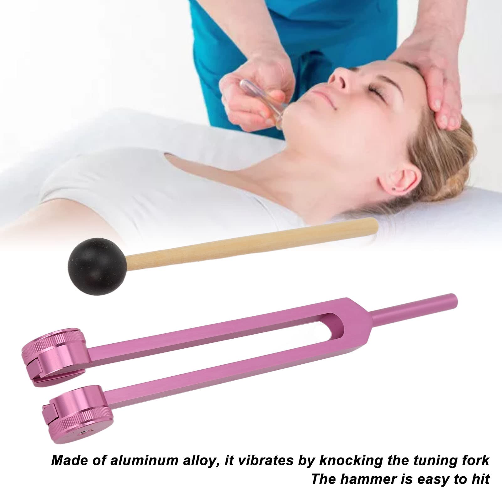 Diapasones Sanadores 128Hz, Juego de diapasones de aluminio con llave Allen, martillo pequeño, Accesorios de Yoga y Meditación, Set de Diapasones con Frecuencias Sanadoras