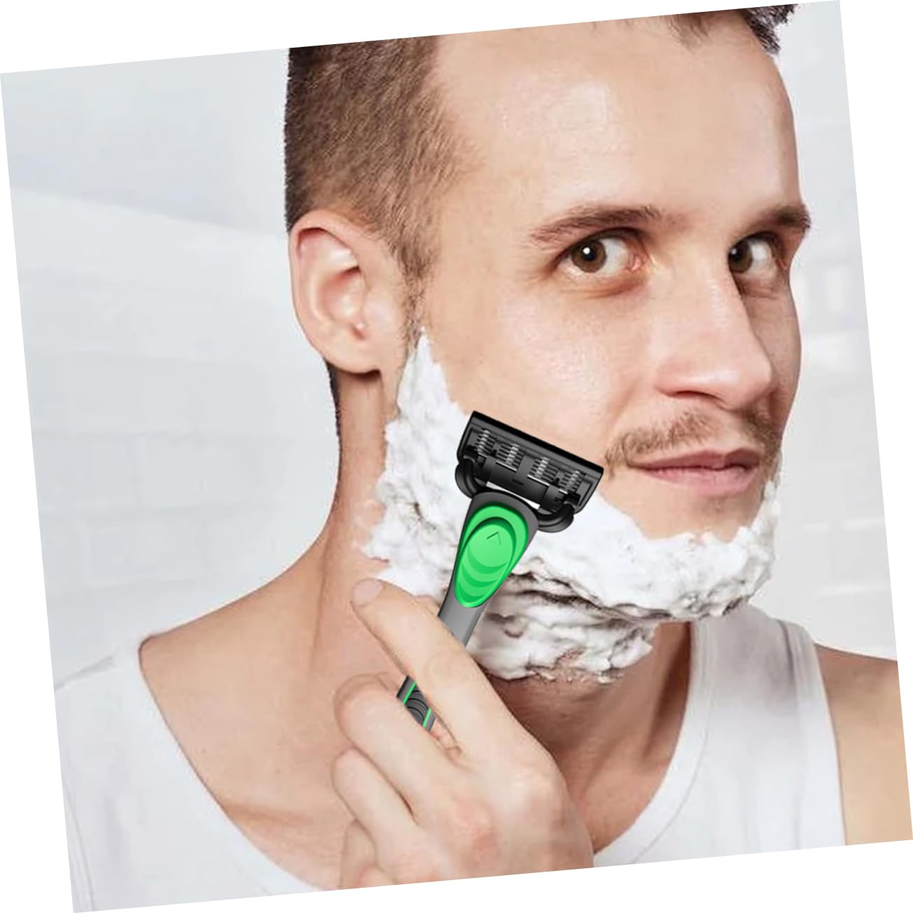 Amazon.co.jp: FRCOLOR 7層刃搭載男性用カミソリセット 交換式ヘッド付