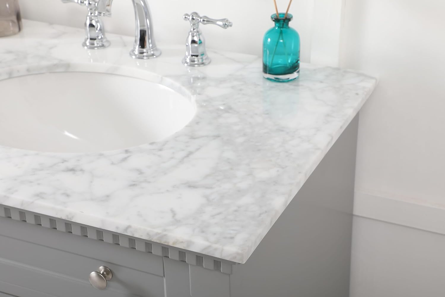 72 Double Bathroom Vanity, Soft-Close, Grey