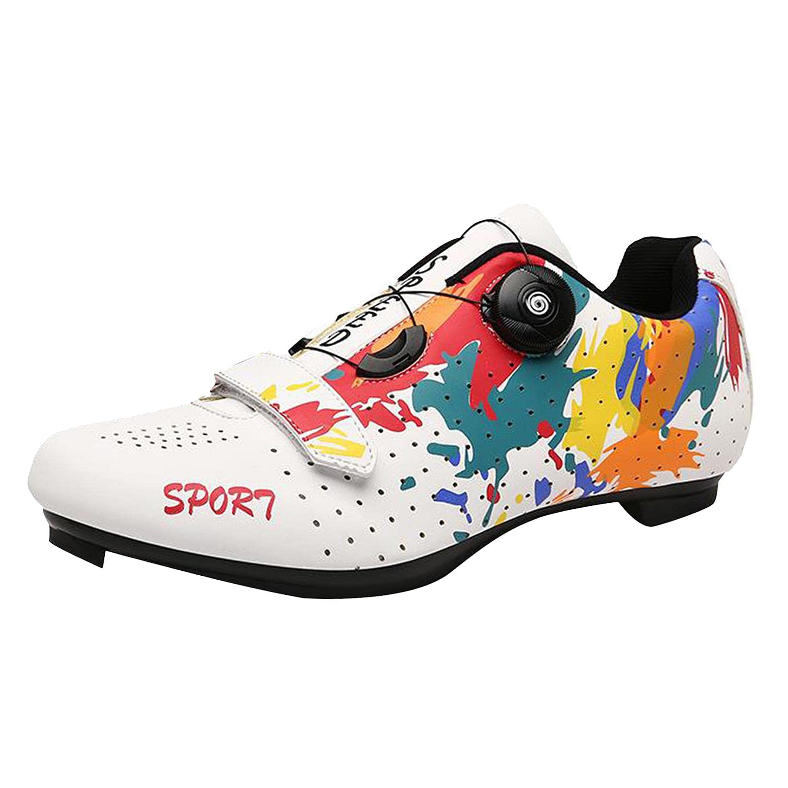 TRENDYNEST Road Bike Cycling Shoes Riding Shoes Fits Look/SPD/SPD-Sl Cleats White 41 | Cycling | Cycling Shoes & Shoe Covers | Men