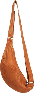 حقيبة SASH Crossbody - نصف حقيبة بغطاء من الجلد - حقيبة سفر مع محفظة محمية بتقنية FRID