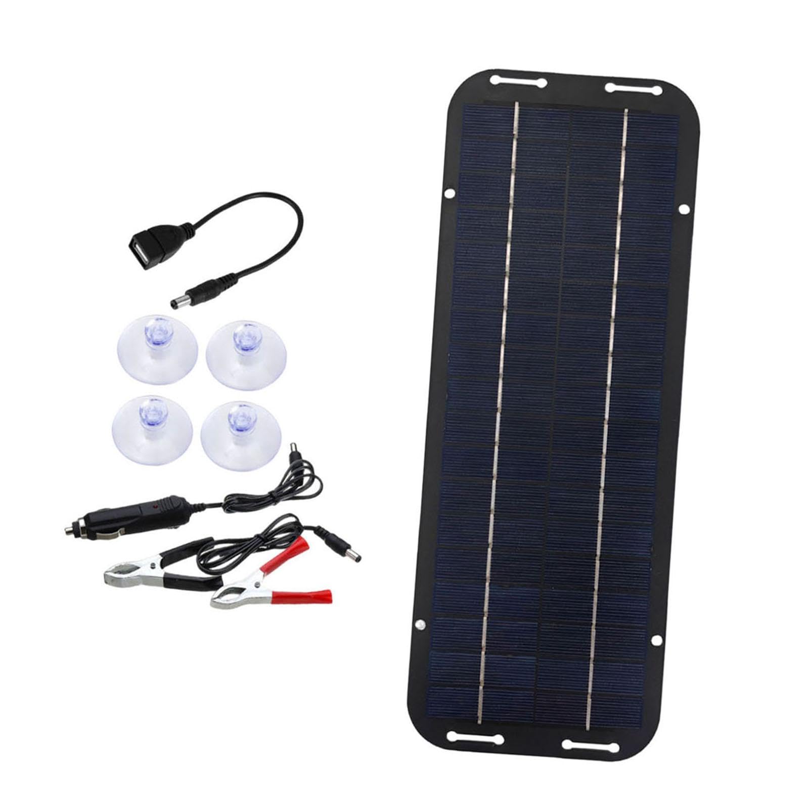Solarpanel Set Stable Performance Portable Premium with 4 Suction Cups Accessory for Shed Cabin Motorhome Automotive Boat Car, Without Controller-image-16