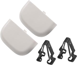 X AUTOHAUX 2 Set Gray Iron Sun Visor Cap Clip for Ford Fusion 2013-2016