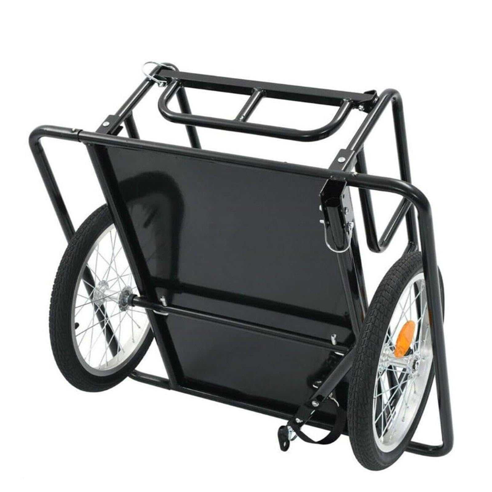 Remorque Cargo Pratique pour vélo, en tôle d'acier et Tubes d'acier, Transport Polyvalent, Roues de 39 cm, Installation Facile.