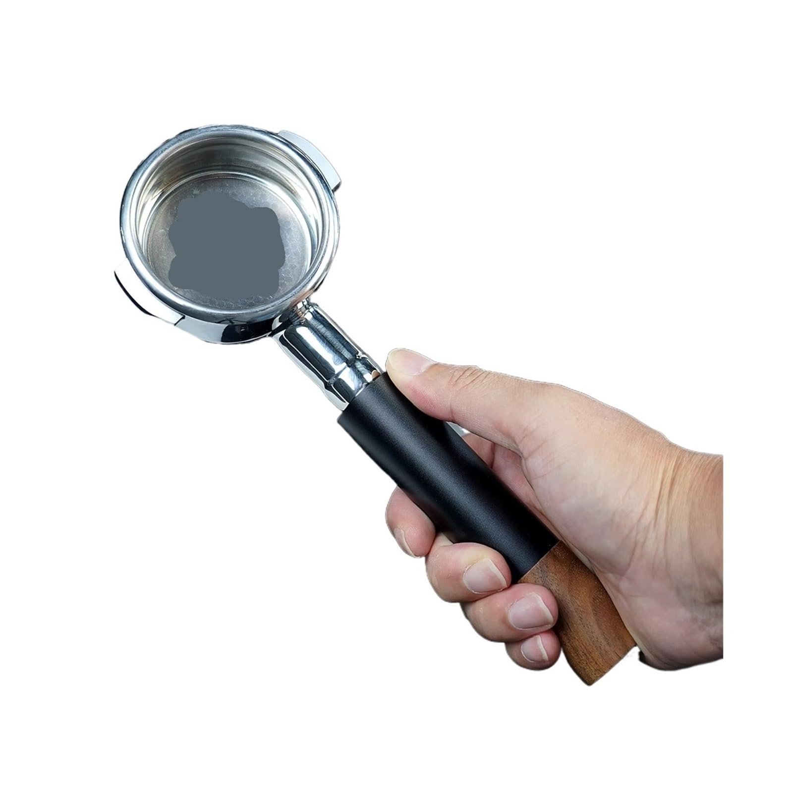 Mango De Portafiltro Sin Fondo Calado De Nogal De 54/58 Mm, Compatible Con IKAPE, Accesorio De Espresso | 58mm E61 Black