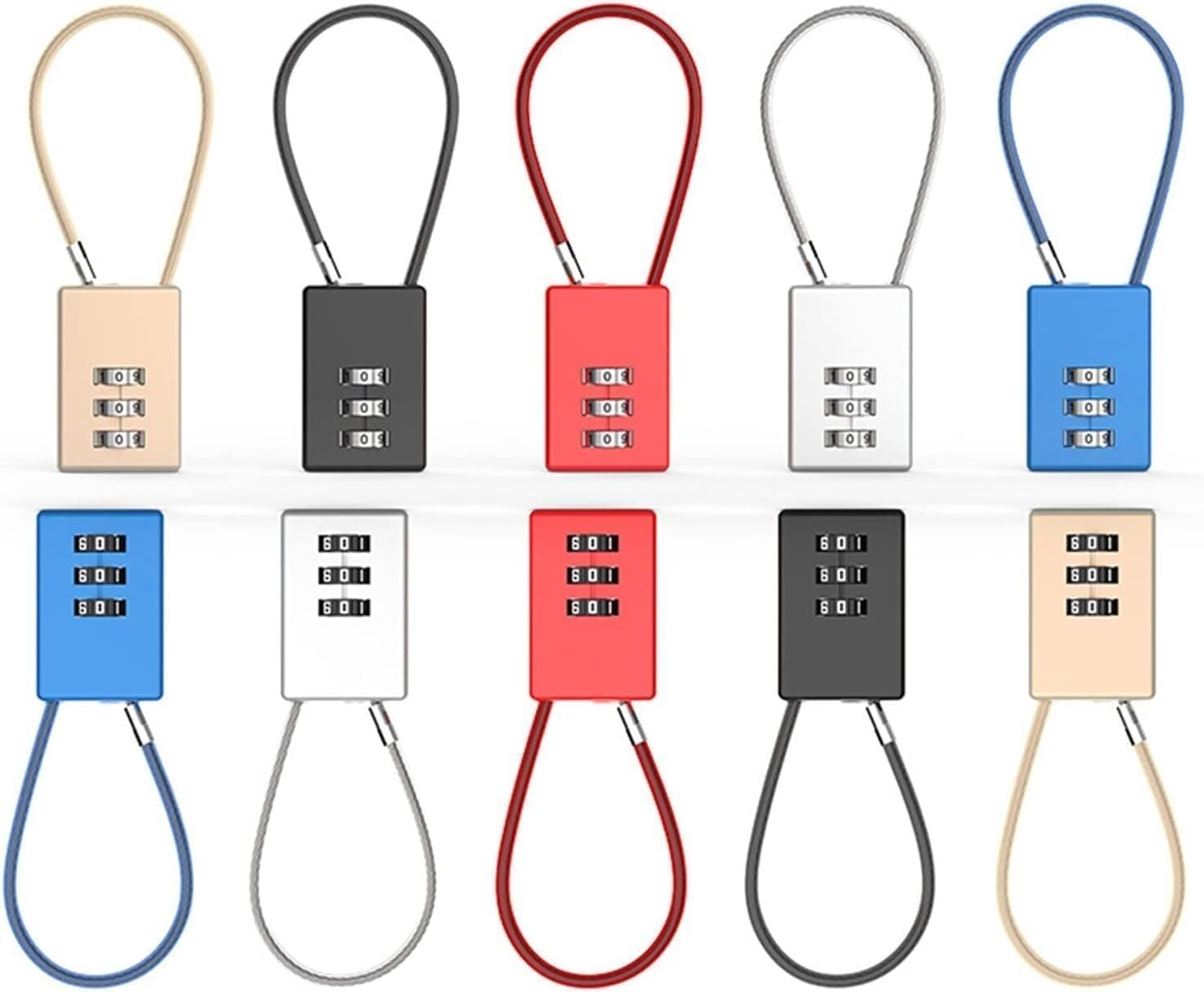 Combination Lock,1pcs Not Easy to Break Wire Rope Password Backpack Luggage Pencil Case Padlock Padlocks.