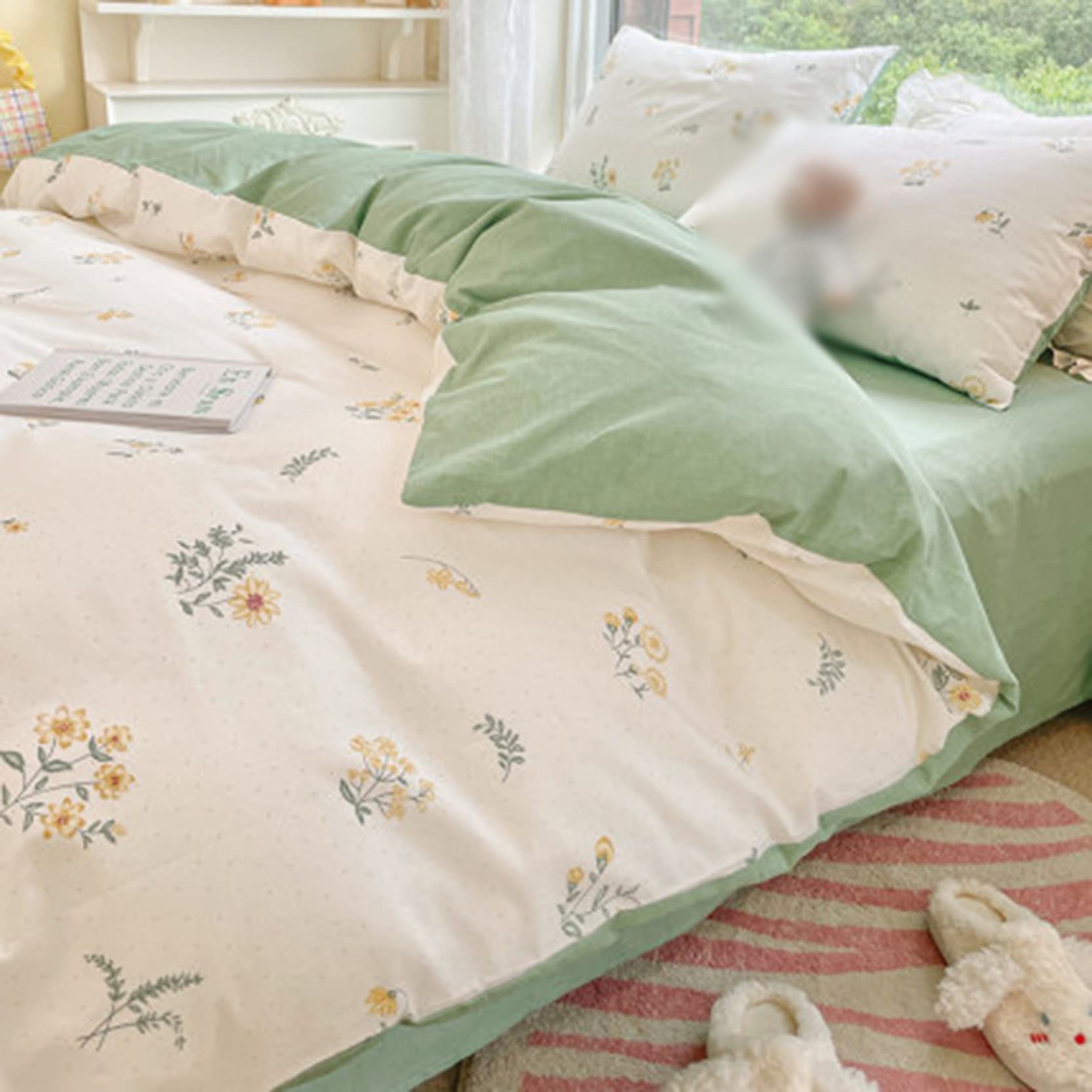 掛け布団カバー 単品売り タイプ ふとんカバー 肌触りの良い 寝具カバー 花柄 フラワー 北欧 通気 速乾 しっかりとした生地 洗える シワなりにくい  オールシーズン C シングル セミダブル ダブルサイズ 子供用布団カバー 夏