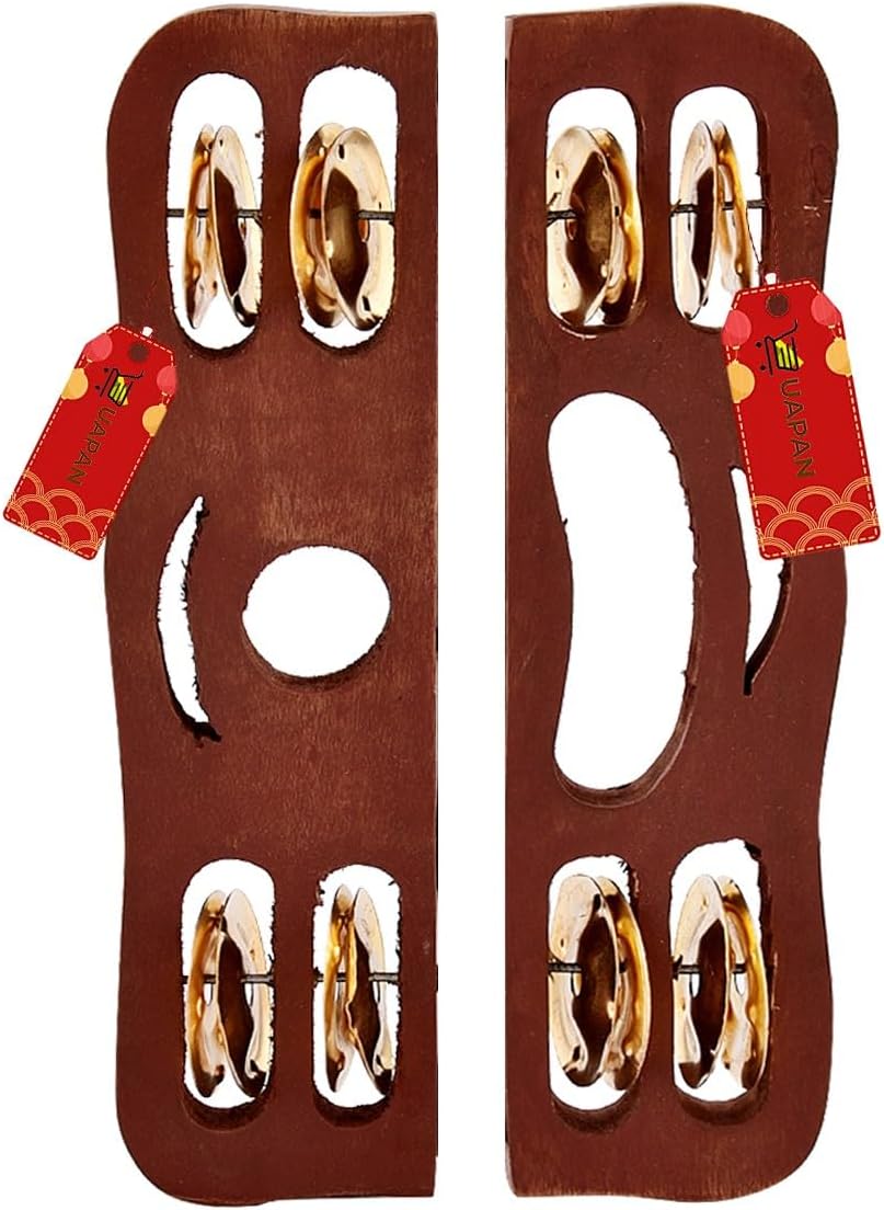 UAPAN wood Narad Muni Kartal for Kirtan I Bhajan Musical Instrument I Pair of 1