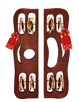 UAPAN wood Narad Muni Kartal for Kirtan I Bhajan Musical Instrument I Pair of 1 - image, photos
