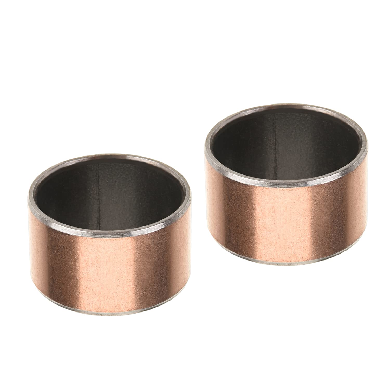 Aicosineg Oilless Bushings 15mm Bore x 17mm OD x 10mm Length Plain Bearings Wrapped Carbon Steel Base 1510 Sleeve Bearing 6pcs