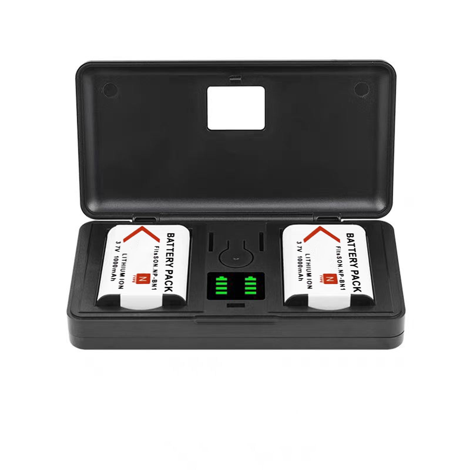 NP-BN1 (1000mAh) Battery Charger (including tow Batteries) Compatible with SONY Cyber-shot DSC-TX5 TX7C TX9C TX10 DSC-W310 W320 W330 DSC-T99 T99DC T110D cameras