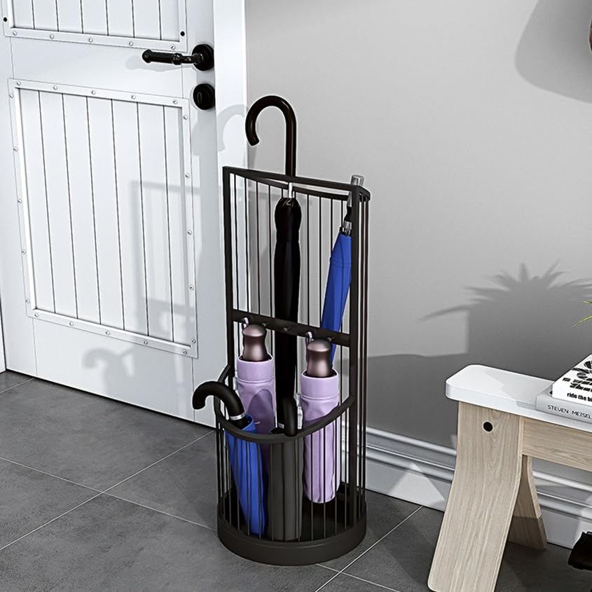 Support de parapluie en métal rond : l'élégance épurée pour entrée moderne