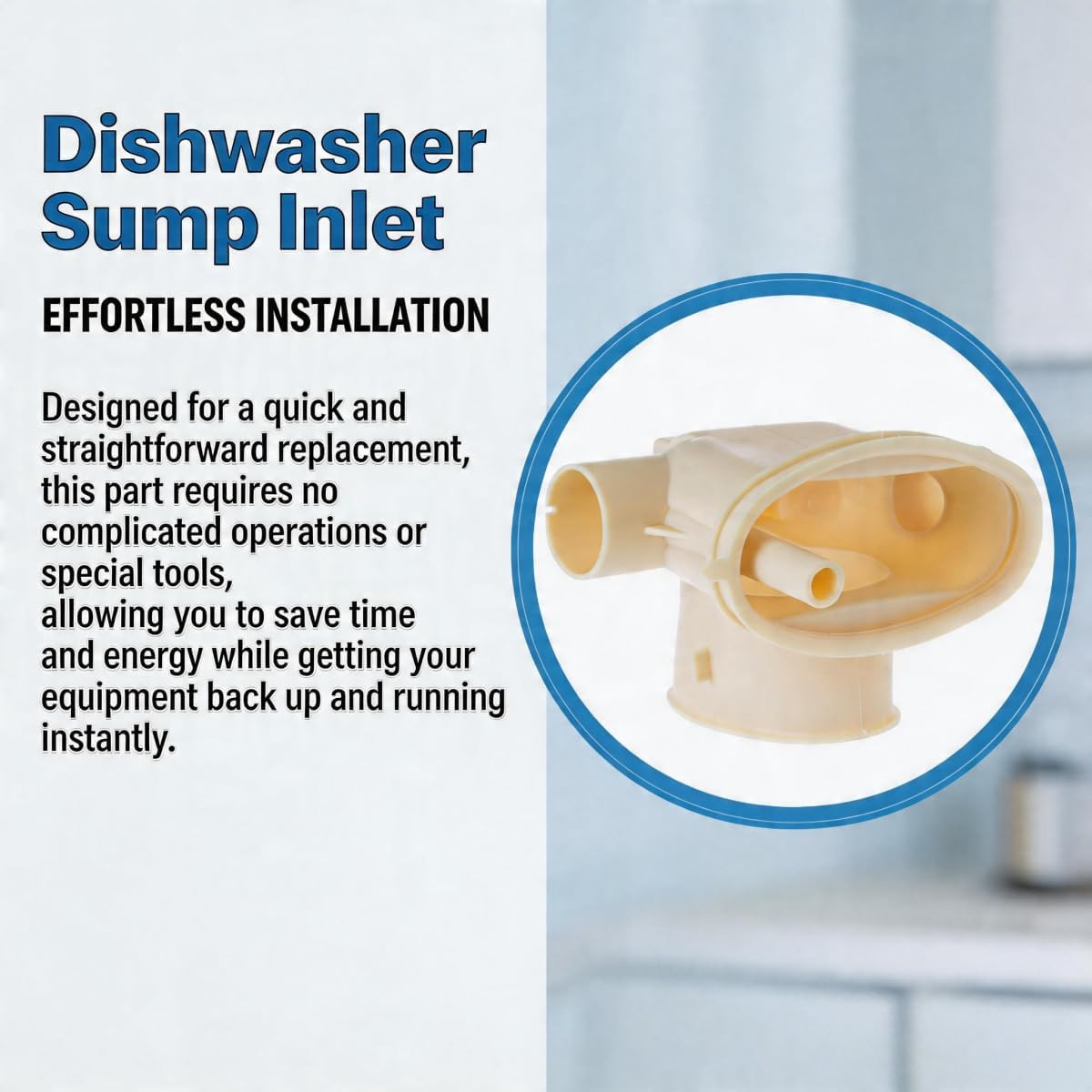 WD18X10026 Dishwasher Sump Inlet Replacement Fits GE 1088559, AH959014, EA959014, PS959014