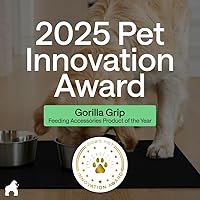 Vista 69 de GORILLA GRIP - Tapete de silicona 100% impermeable con bordes elevados sin BPA para mascotas, tapetes para alimentos de perros y gatos que contienen
