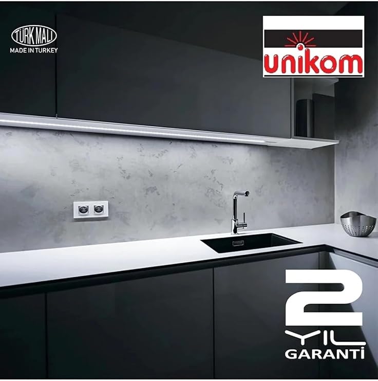 UNIKOM Decorative Kitchen Countertop Led Lighting Fixture - With On-Off Keys (6500K white, 100cm) [Energy Class A]