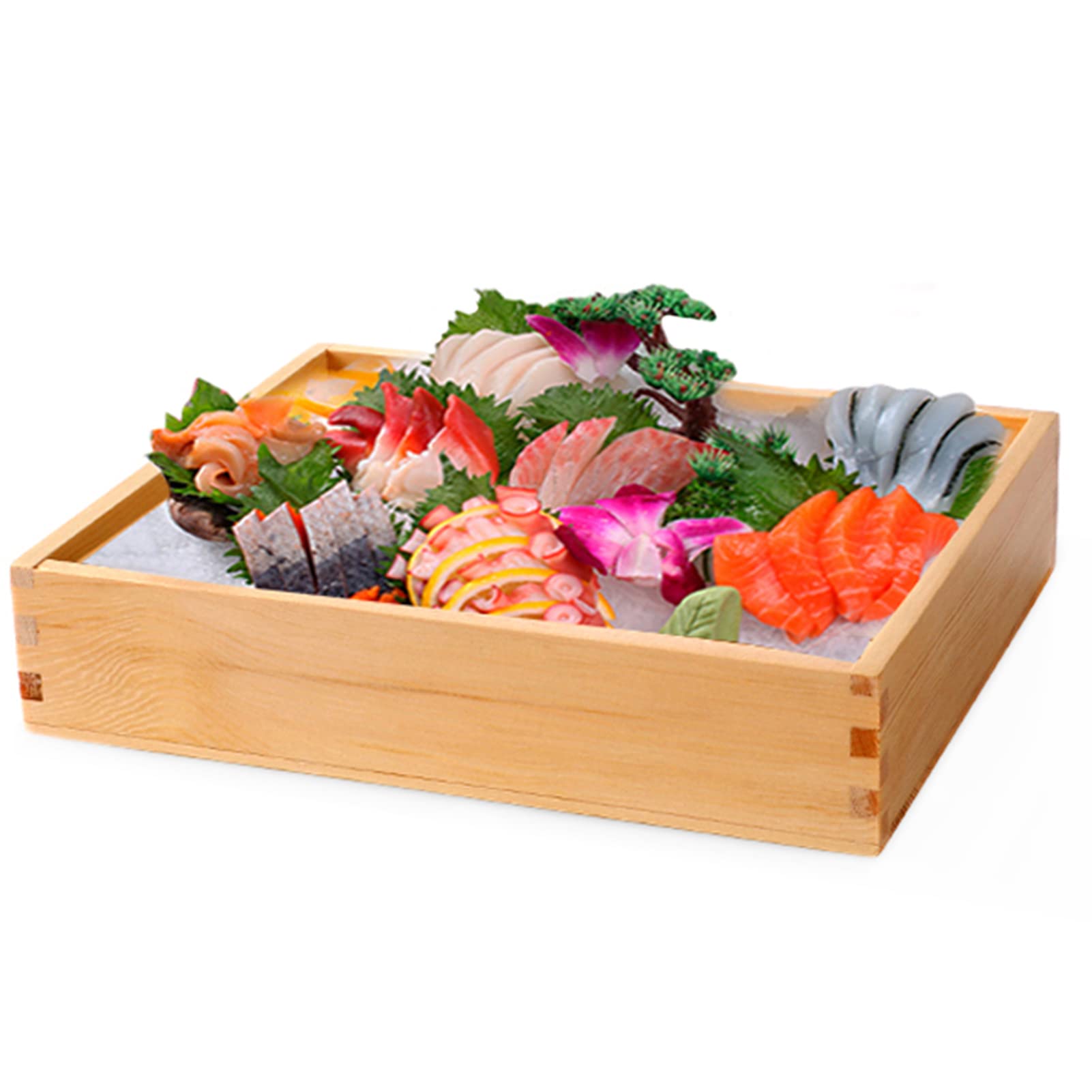 Plateau de service en bois pour sushi et sashimi maison
