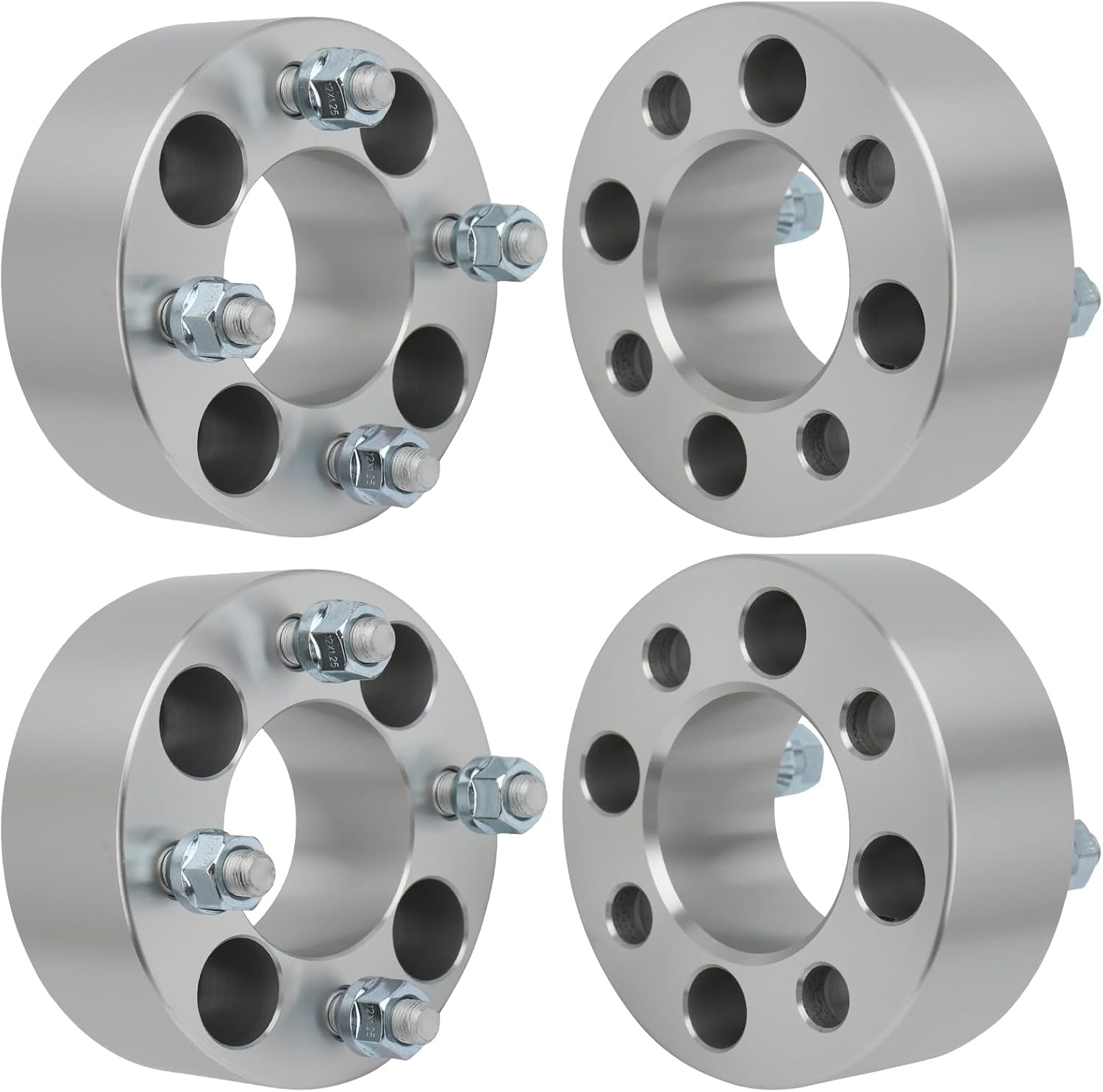 IRONTEK 4x101.6mm Wheel Spacers 2" Real Forged Spacers with 68.5mm Hub Bore M12x1.25 Studs Fit for Yamaha 14-17 Adventurer 2 Plus 2/00-01 G11A/ 00-02 G16A/ 00-02 G16E/ 00-02 G19E/ 07-13 YDRA 2PCS