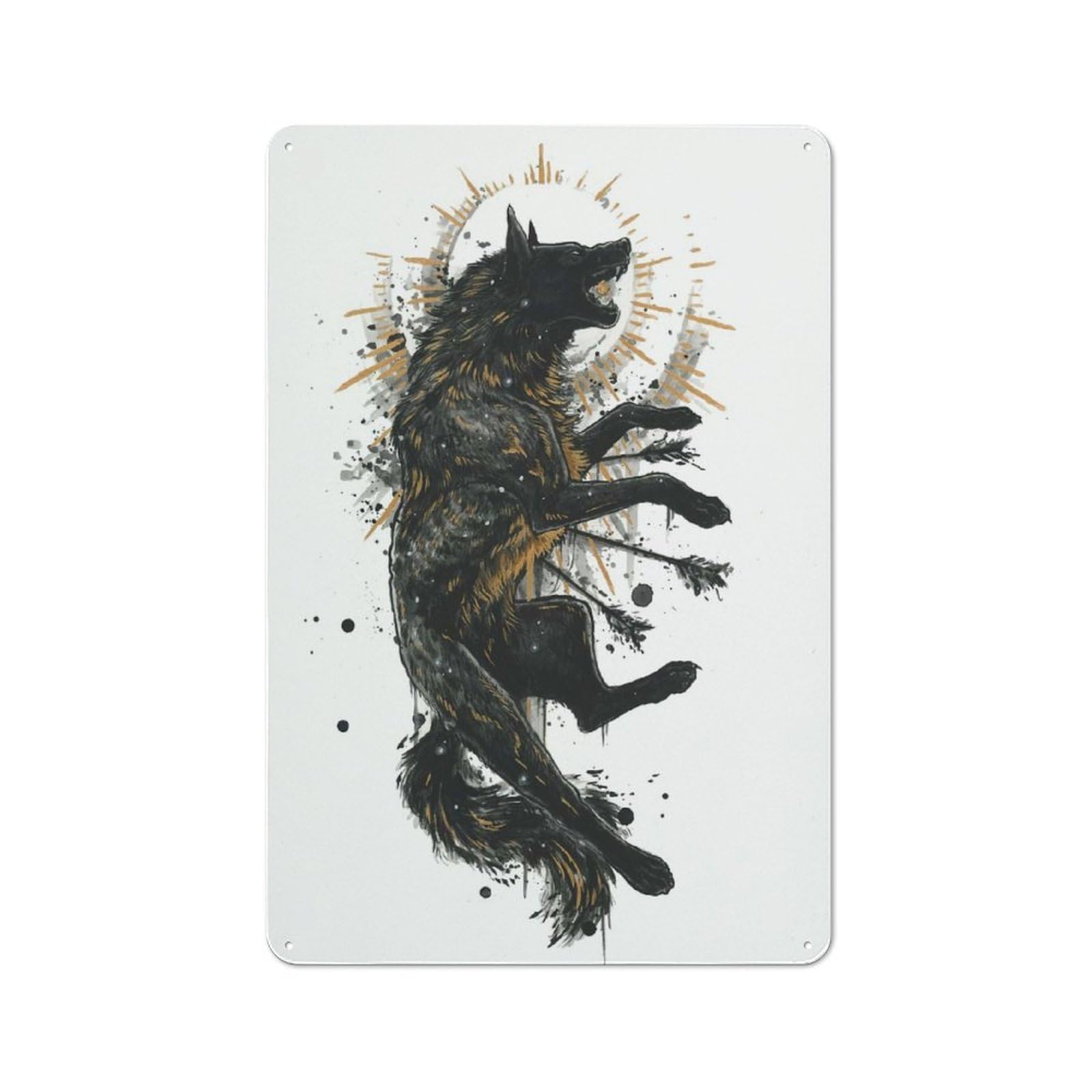 Junmoney Tiangou Industrial Metal Wall Sign 30X20cm Featuring Urban Room Decor For Loft, Studio, Office Or Creative Room
