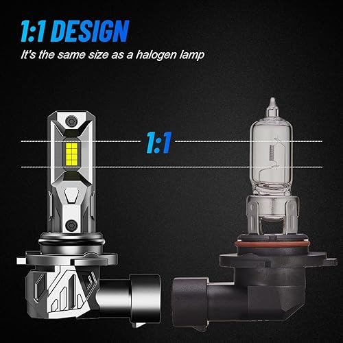 Miniatura 3 de NOVSIGHT Luz antiniebla LED H10 9145, tamaño mini 11, 16000LM 600% brillo, 6500K blanco frío 9145 bombilla antiniebla, luz inalámbrica Plug and Play