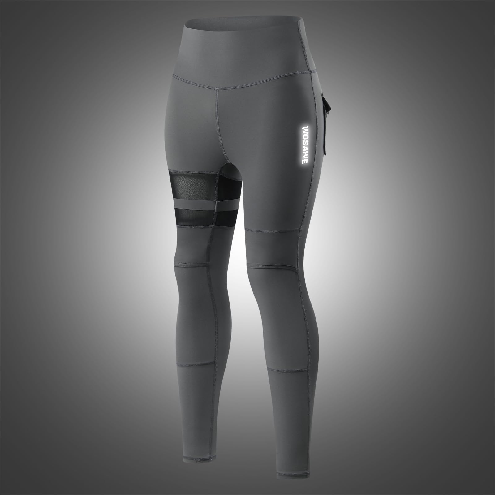 WOSAWE Damskie legginsy sportowe, wysoka talia, rozciągliwe spodnie do jogi, do fitnessu, biegania, treningu