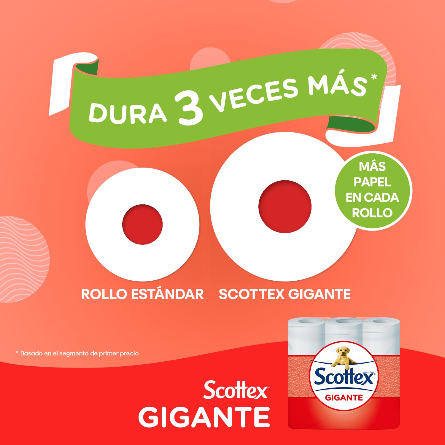 Scottex Gigante Papel Higiénico Seco 18 rollos