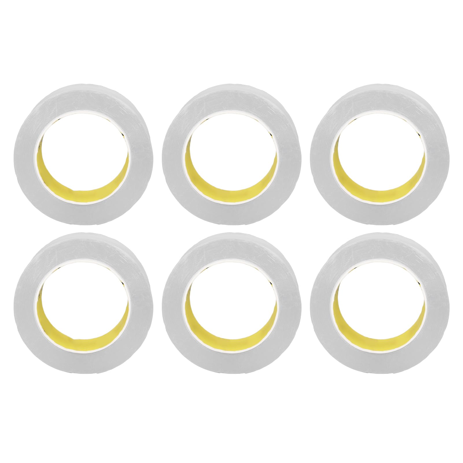Dwustronna taśma klejąca 6 Rolls Ultra cienki 0,1 mm przezroczystą mocną lepką taśmę montażową do dekoracji ściennych Plakaty Plakaty samochody i rękodzieło materiał akrylowy 50