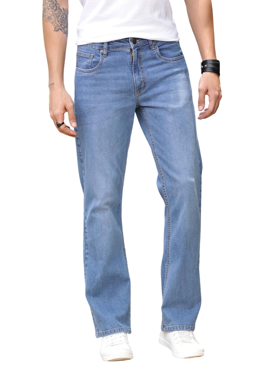 Men's Mid-Rise Clean Look Boot Cut Jeans
