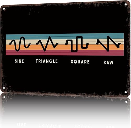 Vintage Signs Poster Retro Waveform Music Sign Wall Art for Bedroom Home Living Room Garage Office Bar Decor 8X12inch